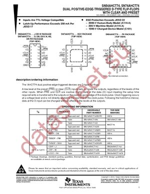 SN74AHCT74NSR datasheet  